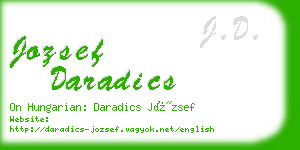 jozsef daradics business card